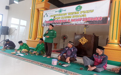 PCNU Samarinda Bersama YP Al-Maarif Sidoharjo Way Panji Gelar Kegiatan Santunan Anak Yatim